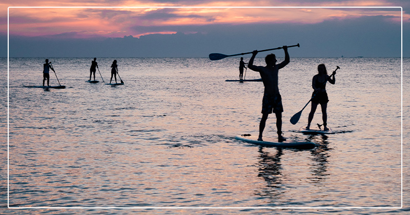 SUP fitness: surfing