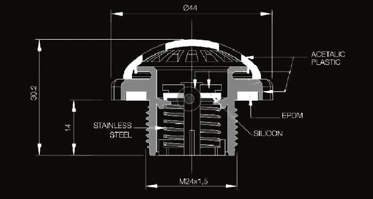 VA 21 60/25 - valvola sovrappressione